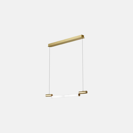 Modern  Pendelleuchte LED Zylindrisch Gold Metall Acryl Esstisch