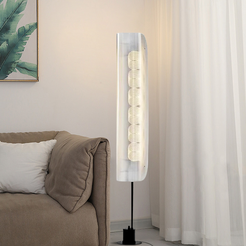 Modern Stehleuchte LED  Metall Acryl Weiß Wohnzimmer
