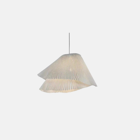 Nordic Pendelleuchte LED Laterne Weiß Stoff Wohnzimmer