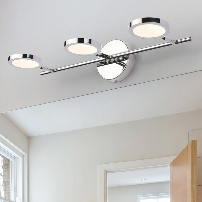 Modern Wandlampe Metall Silber Badezimmer