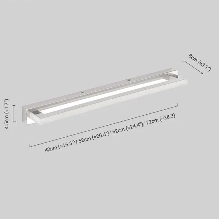 Moderne Rechteckig Wandleuchte/Spiegelleuchte LED Weiß Badezimmer