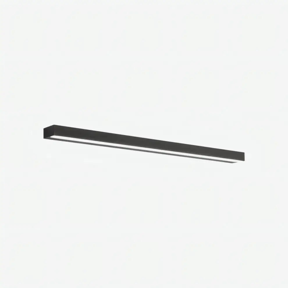 Minimalistische Wandleuchte LED Rechteckig Schwarz Metall Badezimmer