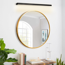 Minimalistische Wandleuchte LED Rechteckig Schwarz Metall Badezimmer