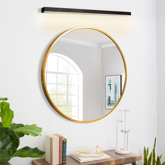 Minimalistische Wandleuchte LED Rechteckig Schwarz Metall Badezimmer
