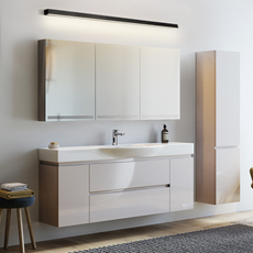 Minimalistische Wandleuchte LED Rechteckig Schwarz Metall Badezimmer