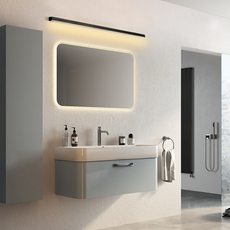 Minimalistische Wandleuchte LED Rechteckig Schwarz Metall Badezimmer