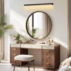 Minimalistische Wandleuchte LED Rechteckig Schwarz Metall Badezimmer