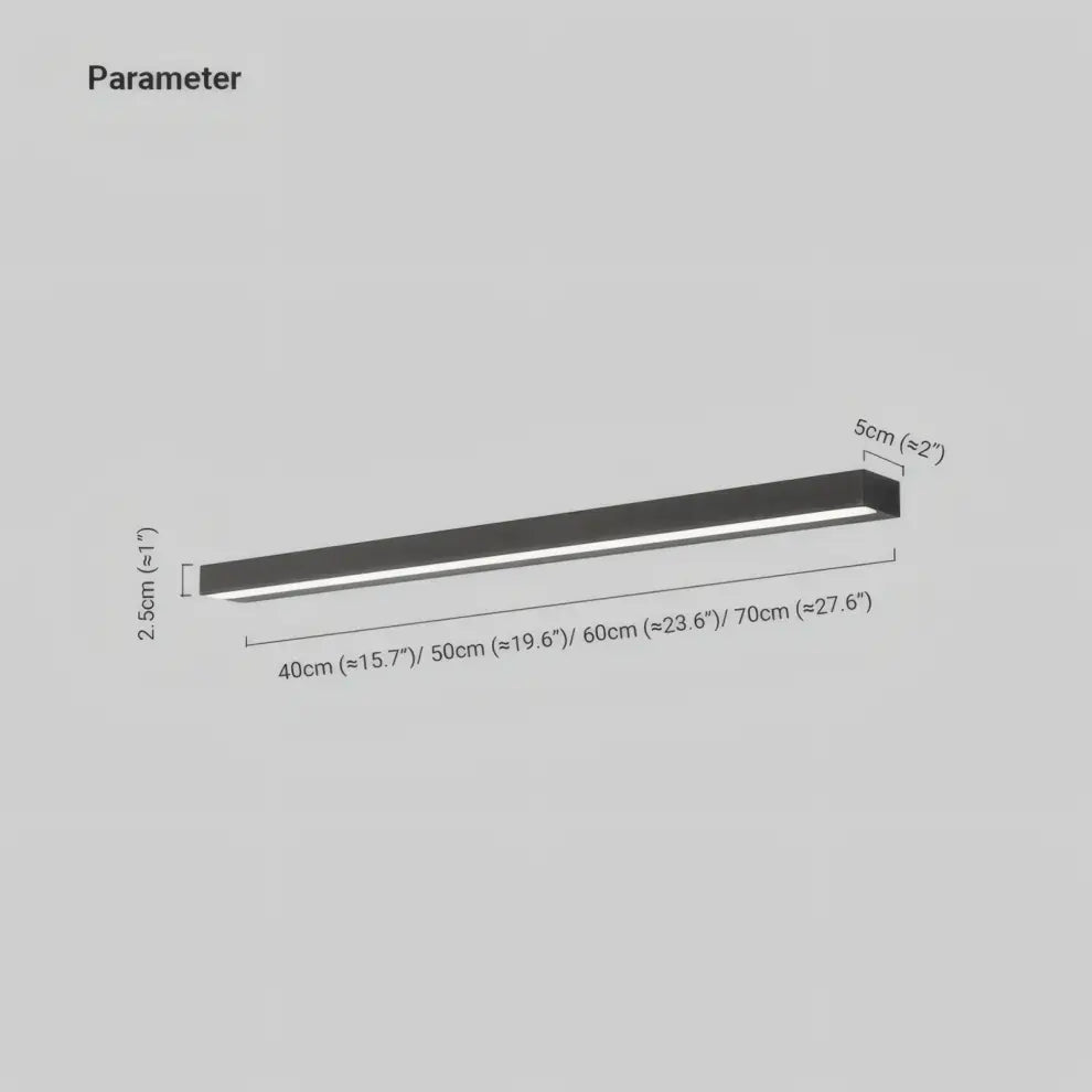 Minimalistische Wandleuchte LED Rechteckig Schwarz Metall Badezimmer