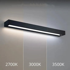 Minimalistische Wandleuchte LED Rechteckig Schwarz Metall Badezimmer