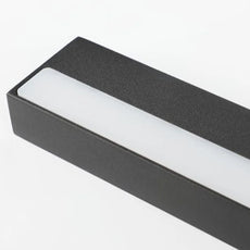 Minimalistische Wandleuchte LED Rechteckig Schwarz Metall Badezimmer