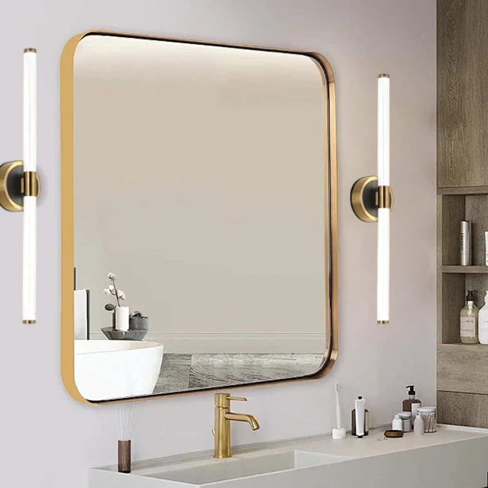 Moderne Wandleuchte/Spiegelleuchte LED Metall Schwarz Badezimmer