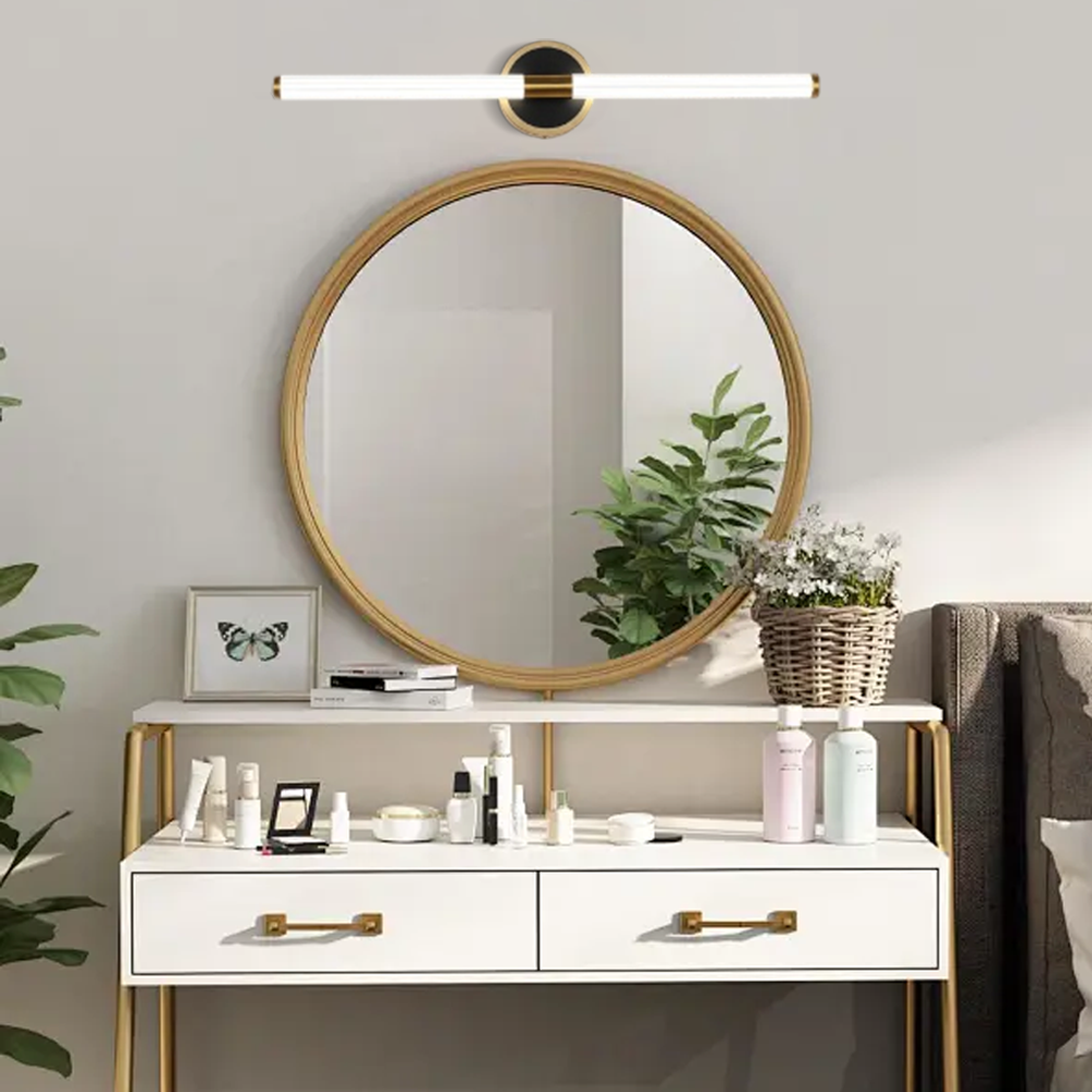 Moderne Wandleuchte/Spiegelleuchte LED Metall Schwarz Badezimmer