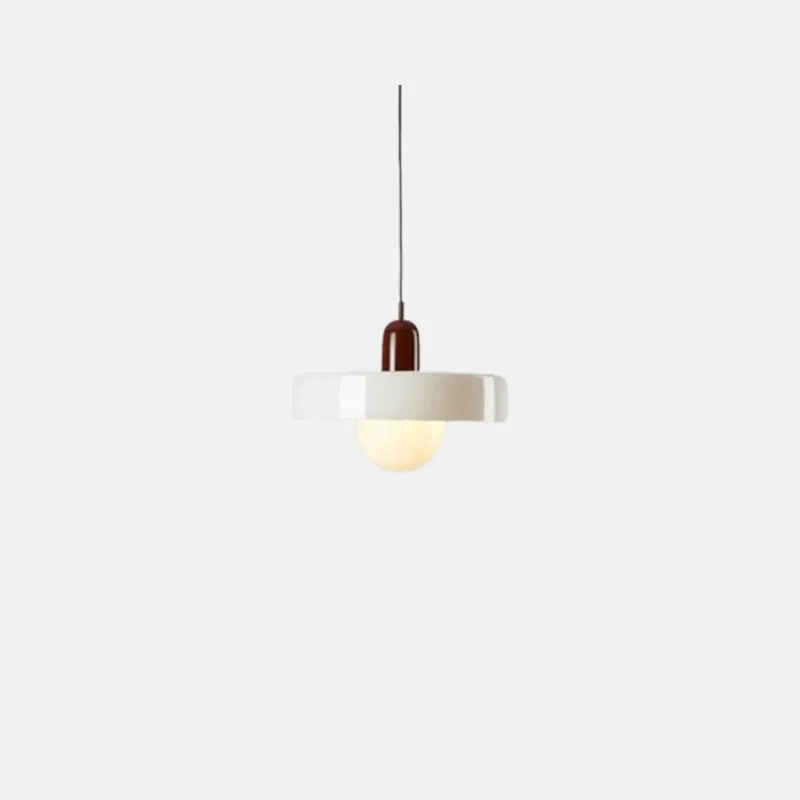 Morandi Glas Kapsel Weiß Pendelleuchte Wohnzimmer