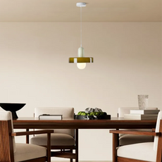 Morandi Glas Kapsel Weiß Pendelleuchte Wohnzimmer