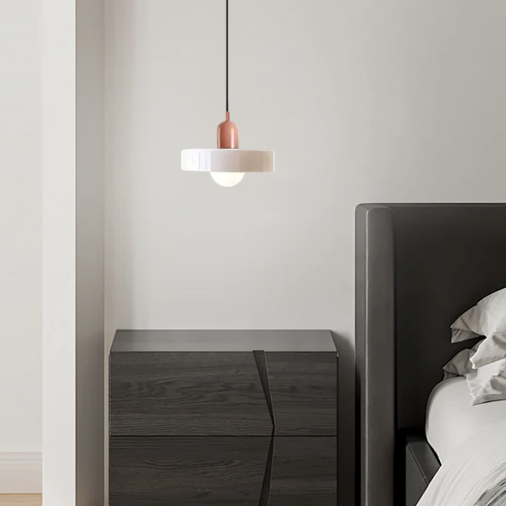 Morandi Glas Kapsel Weiß Pendelleuchte Wohnzimmer