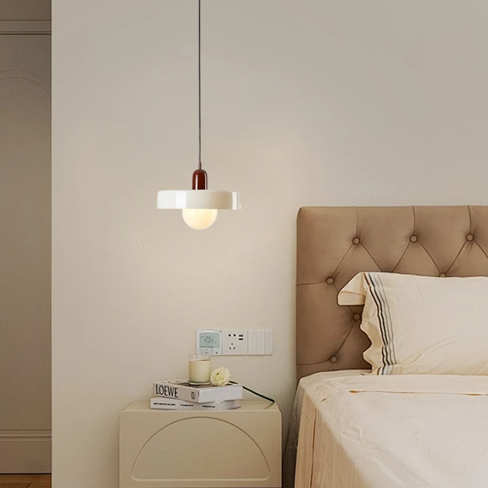 Morandi Glas Kapsel Weiß Pendelleuchte Wohnzimmer