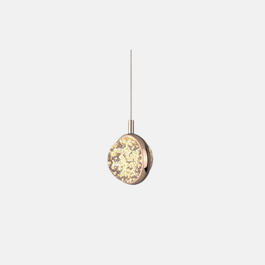 Art Deco Pendelleuchte Metall/Kristall Gold
