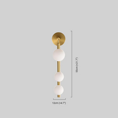 Minimalistisch Wandlampe Metall Gold Wohnzimmer