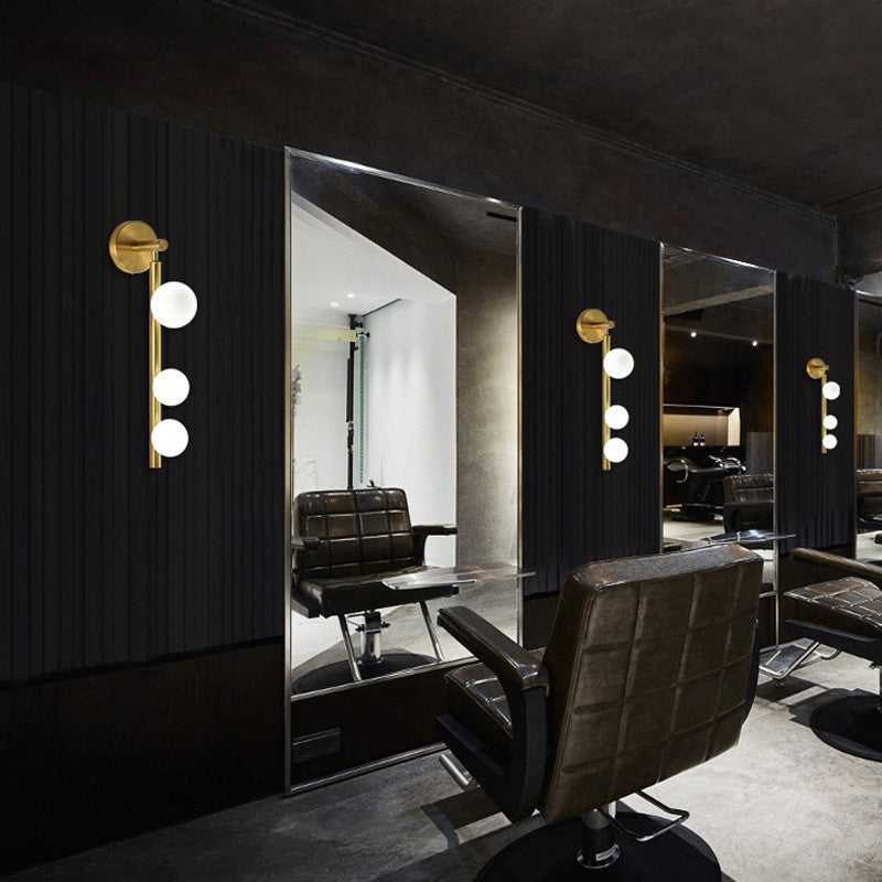Minimalistisch Wandlampe Metall Gold Wohnzimmer