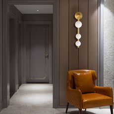 Minimalistisch Wandlampe Metall Gold Wohnzimmer