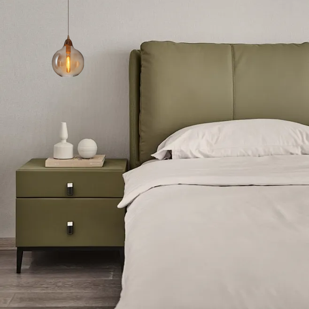 Nostalgische Braun Pendelleuchte für Schlafzimmer