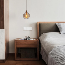 Braun Glas Pendelleuchte für Schlafzimmer