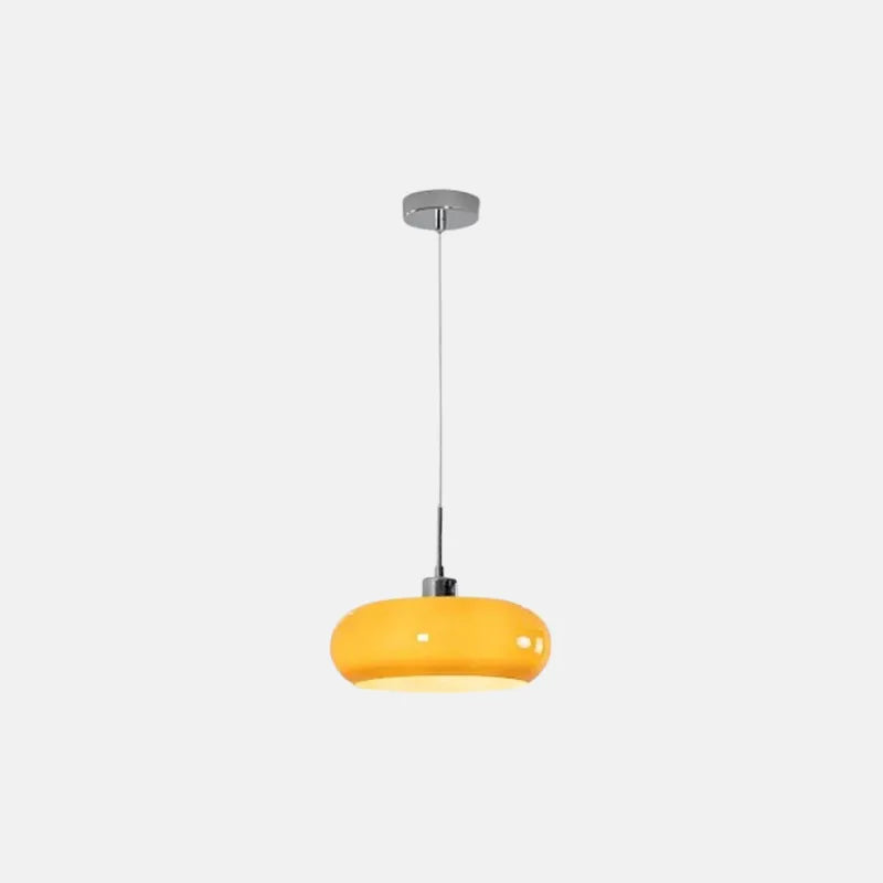 Moderne Pendelleuchte LED Glas Orange/Weiß Esszimmer