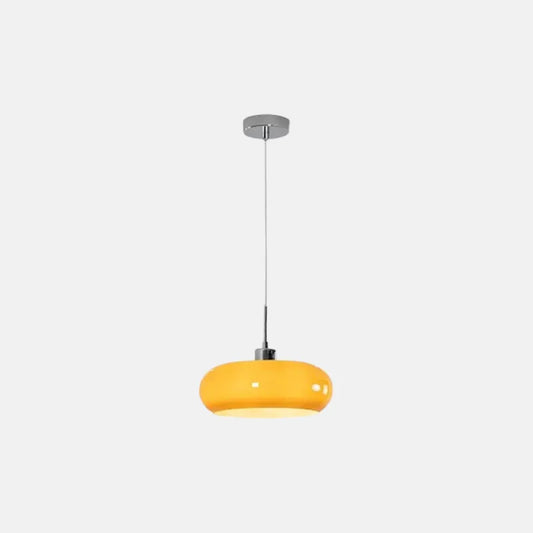 Moderne Pendelleuchte LED Glas Orange/Weiß Esszimmer