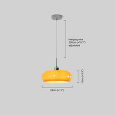 Moderne Pendelleuchte LED Glas Orange/Weiß Esszimmer