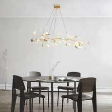 Art Deco Kronleuchter Keramik Metall Gold Wohnzimmer