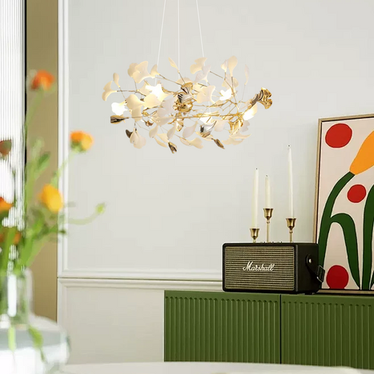Art Deco Pendelleuchte LED Metall Weiß Esszimmer