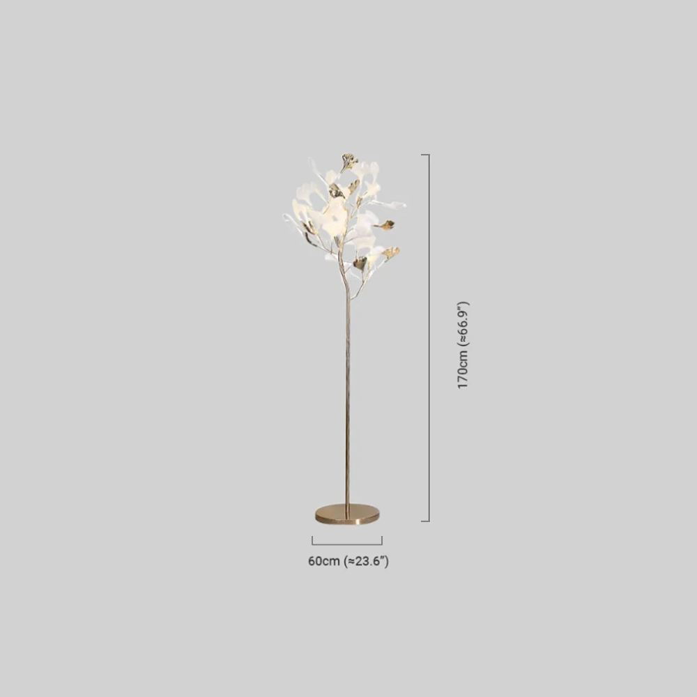 Art Deco Stehlampe Keramik Gold Dendritisch Schlafzimmer