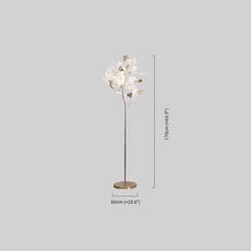 Art Deco Stehlampe Keramik Gold Dendritisch Schlafzimmer