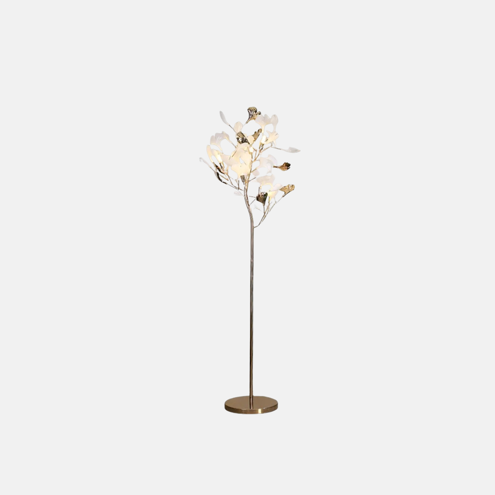 Art Deco Stehlampe Keramik Gold Dendritisch Schlafzimmer