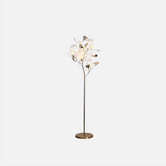 Art Deco Stehlampe Keramik Gold Dendritisch Schlafzimmer