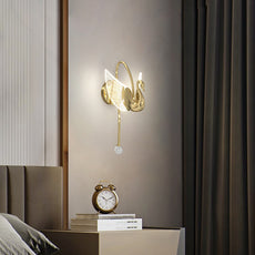 Art Deco Wandleuchte Metall Gold Wohnzimmer