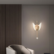 Art Deco Wandleuchte Metall Gold Wohnzimmer