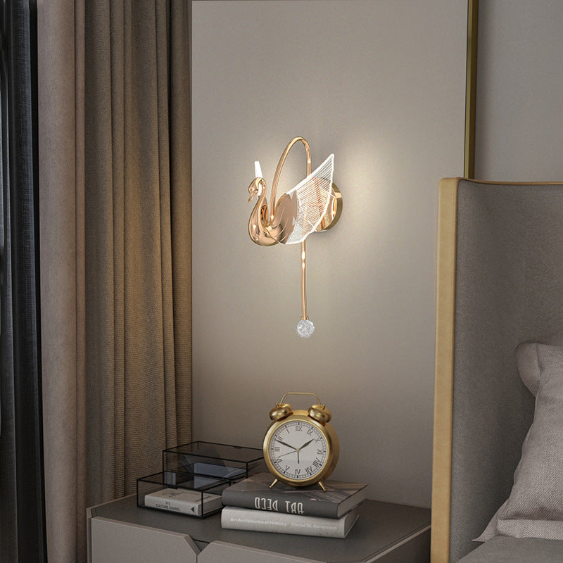 Art Deco Wandleuchte Metall Gold Wohnzimmer