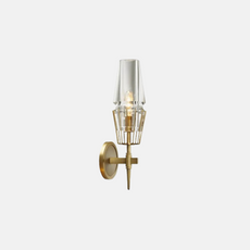  Vintage Wandleuchte LED Laterne Gold Metall/ Glas Wohn/Schlafzimmer