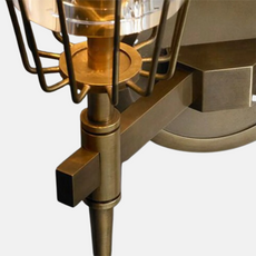  Vintage Wandleuchte LED Laterne Gold Metall/ Glas Wohn/Schlafzimmer