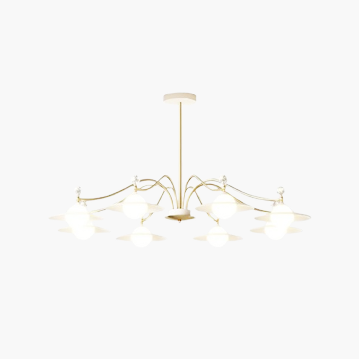 Modern Kronleuchter LED Metall Dendritisch Weiß Wohnzimmer