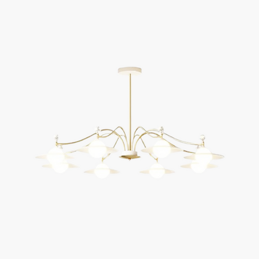 Modern Kronleuchter LED Metall Dendritisch Weiß Wohnzimmer