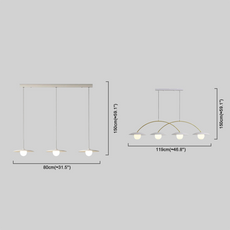 Modern Pendelleuchte LED Bogen Metall Wohnzimmer