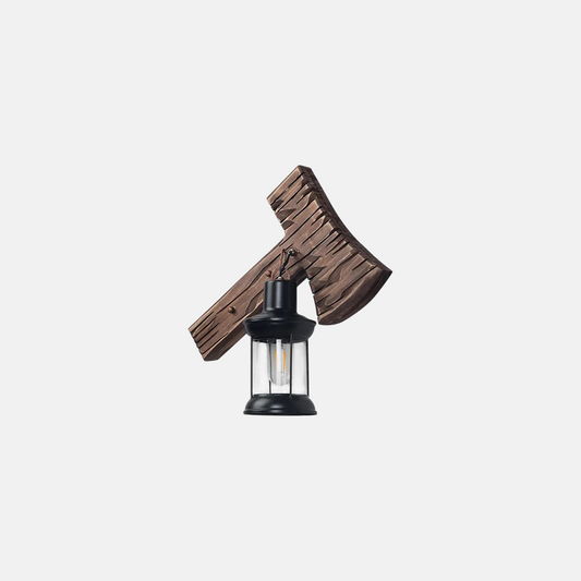 Vintage Wandlampe Holz Metall Holz Laterne Wohnzimmer