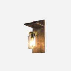 Vintage Wandlampe Metall Braun Wohnzimmer