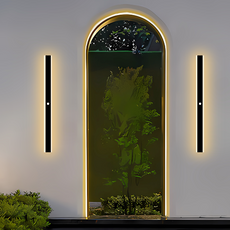 Modern Außenwandleuchte LED Linear Metall/Acryl Garten Flur