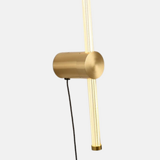 Minimalistische Wandleuchte Gold Metall Acryl Linear Kupfer Nickel Esszimmer