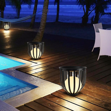 Moderne Wegelampe Schwarz Metall Laterne Außen