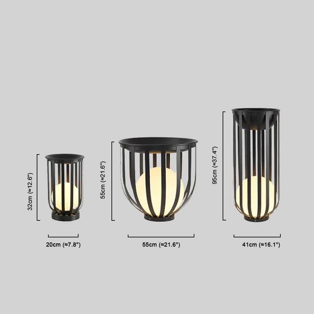 Moderne Wegelampe Schwarz Metall Laterne Außen