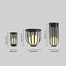 Moderne Wegelampe Schwarz Metall Laterne Außen